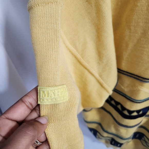 Marz Munchen Pure Wool Sweater Yellow Men's Medium - Picture 3 of 6